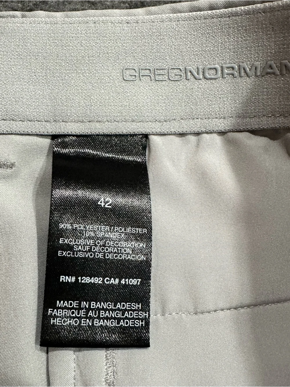Greg Norman Men's Size 42 Gray Performance Golf Shorts Stretch 9.5